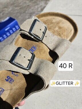 Birkenstock Arizona Shimmering Taupe Suede 40 R